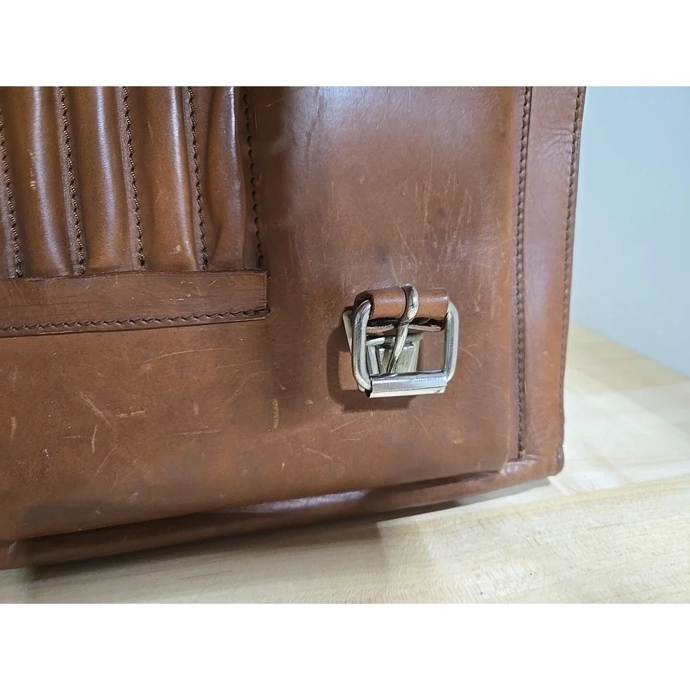 European Natural Leather Bags Messenger Business Travel (No Strap, 1 Buckle) VTG